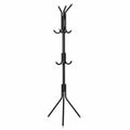 Moderner Garderobenständer aus Metall mit Baumdesign, 175 cm Höhe, 12 Haken, freistehend, für Flur, Schlafzimmer und Büro, Schwarz