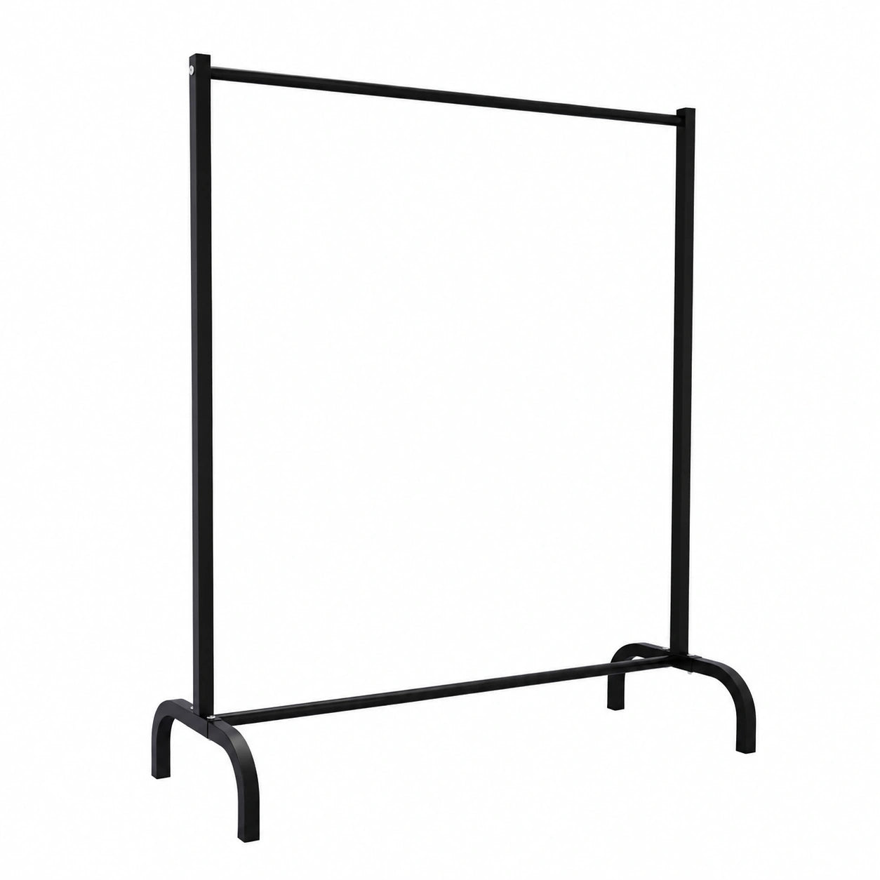 Moderner Kleiderständer Lara aus Metall, Schwarz, 120x38x120 cm