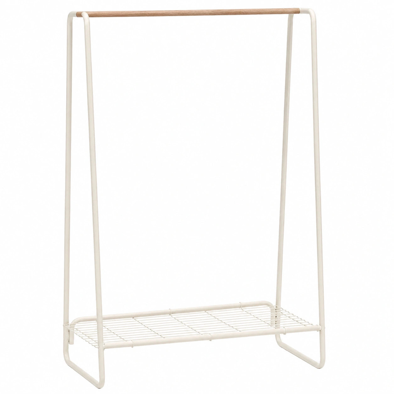 Iris Ohyama Robuster Kleiderständer mit Ablage, Modernes Design, Weiß, Ideal für Schlafzimmer und Studio