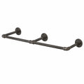 Wandgarderobe Industriestil Schwarz - Metall-Kleiderstange in verschiedenen Größen, z.B. 150 x 28 cm - Handgefertigte Jackenhalterung aus Deutschland