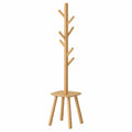 VASAGLE Kleiderständer mit 8 Haken, Ablage und 175,8 cm Höhe für Flur und Schlafzimmer, naturbeige