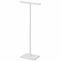 Moderner Kleiderständer mit Marmorplatte, T-förmiger Metallständer, 175 cm, Weiß, für Flur und Schlafzimmer