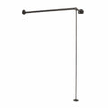 Eck-Kleiderstange im Industrial Design, Schwarz, Metall, Verschiedene Größen
