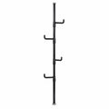 Ausziehbarer schwarzer Teleskop-Garderobenständer mit 5 Haken, ohne Bohren, 110-310cm für Flur, Schlafzimmer, Wohnzimmer und Büro