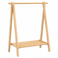 Vintage Holz Kleiderständer mit Ablage und Haken, Faltbar, Natürliche Buche, Höhe: 150 cm
