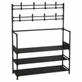 Mehrzweck Kleiderständer mit Ablagen und Haken, Staubdichtes Design für Flur, Wohnzimmer und Schlafzimmer